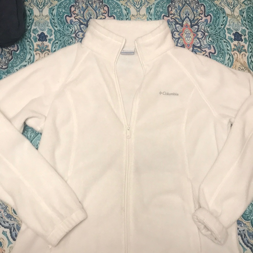Xl white Columbia Fleece Jacket